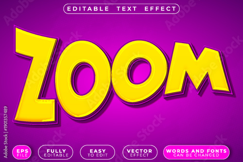 Zoom Speed Fast Motion Rapid Focus Vector Fully Editable Smart Object Text Effect