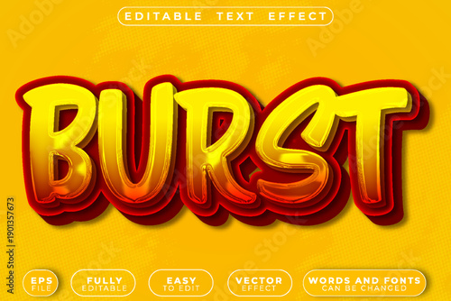 Burst Explosion Blast Flash Energy Dynamic Editable Vector Text Effect