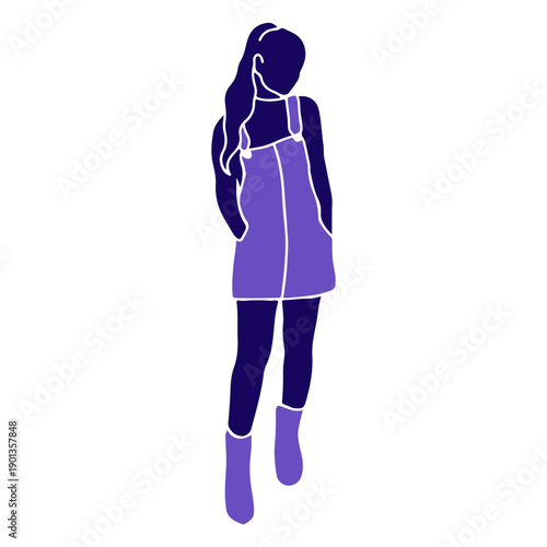 Fashion girl pinafore