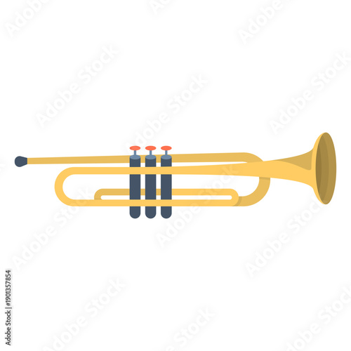 Music trumpet flat