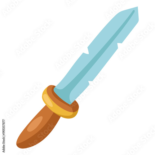 Dagger sword icon flat