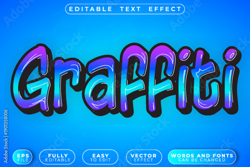 Graffiti Urban Street Spray Wall Art Vector Fully Editable Smart Object Text Effect