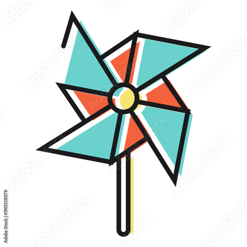 Toy icon pinwheel