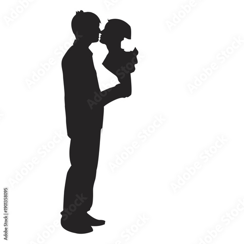 Married couples silhouette