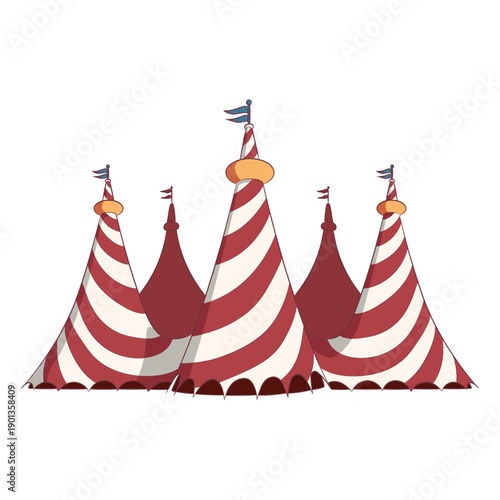 Circus tents colored