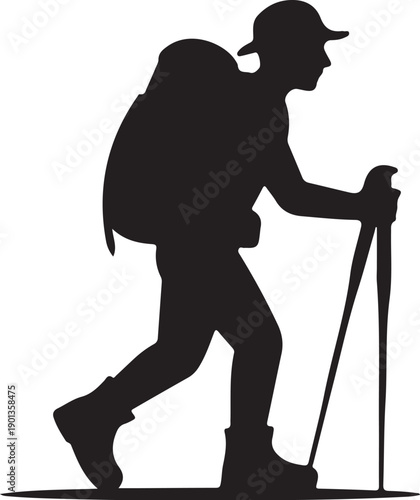 Hiking Adventure Silhouette Art