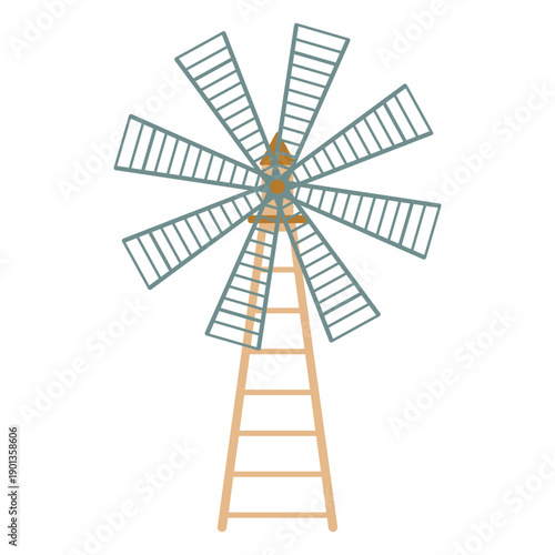 Farm windmill icon