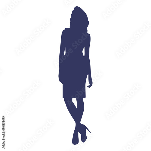 Woman wearing heels silhouette