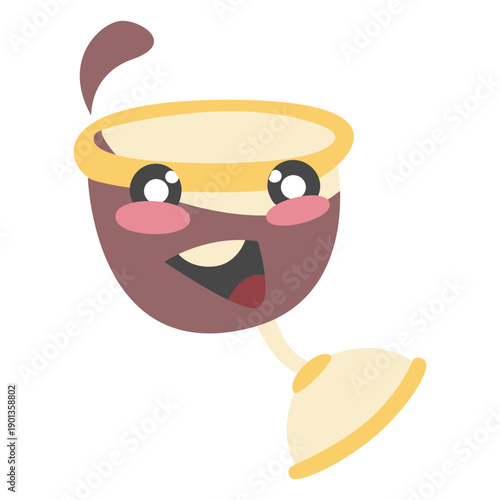Character wine glass cute color