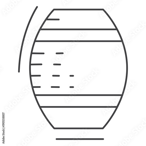 Icon stroke barrel keg