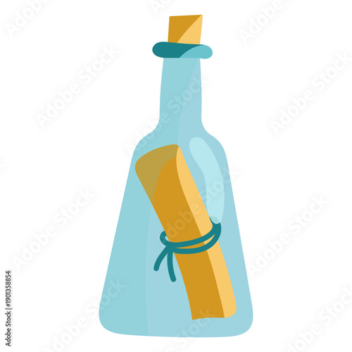 Message in a blue bottle icon