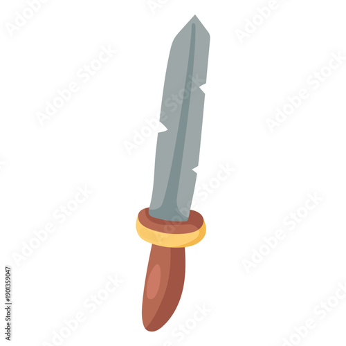 Flat dagger icon