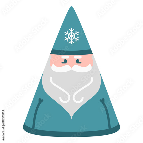 Winter santa claus flat