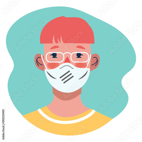 Covid 19 boy character