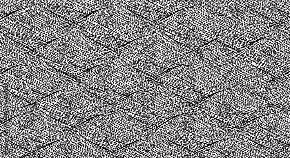 Obraz premium Abstract Seamless Weaved Grid Pattern with Linear Monochrome Texture