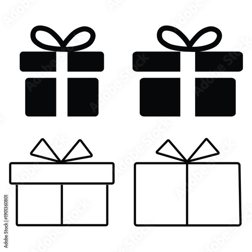 Gift Box and Present Vector IconsGift Box and Present Vector Icons