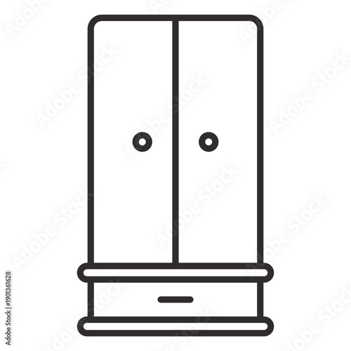 One drawer wardrobe stroke