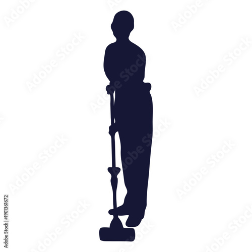 Mopping cleaner silhouette