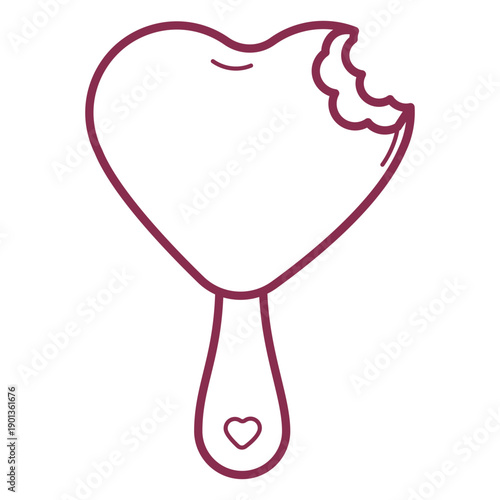 Valentine bitten heart sweets