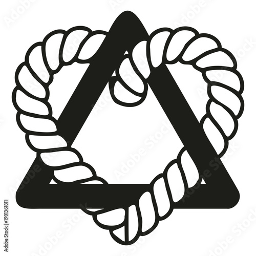 Triangle heart entwined adoption