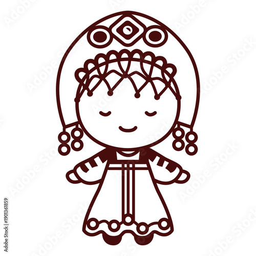 Stroke russian traditional headwear