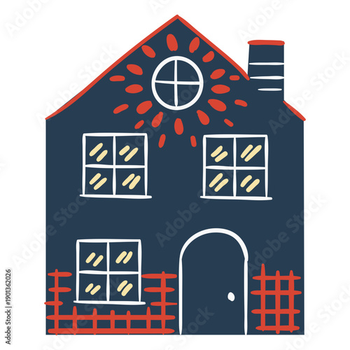 Scandinavian colorful house