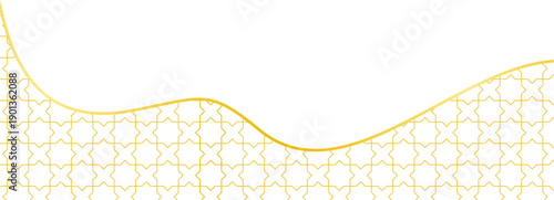 Elegant Golden Ramadan Border with Intricate Islamic Arabesque