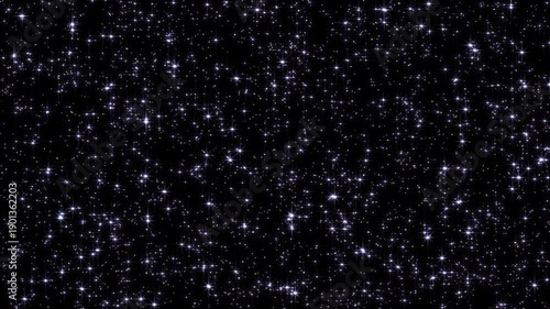 Silver Glowing Star Particles Slowly Falling – Dense Clean Abstract Background Seamless Loop - ゆっくり下降する銀色の発光星粒パーティクル 密度感のあるクリーンな抽象背景シームレスループ