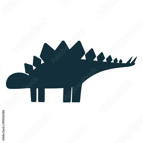 Dino stegosaurus silhouette
