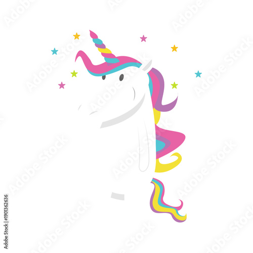 Starry unicorn illustration