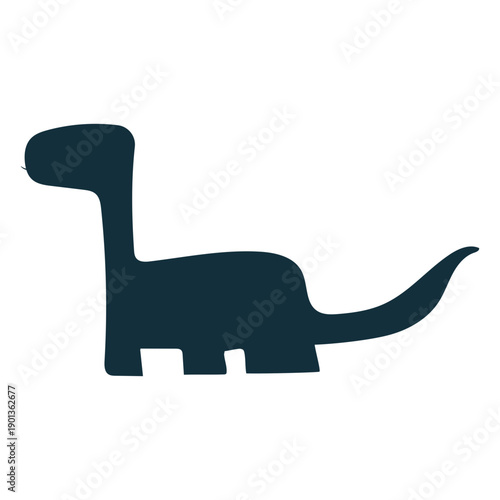 Dino brachisaurus silhouette