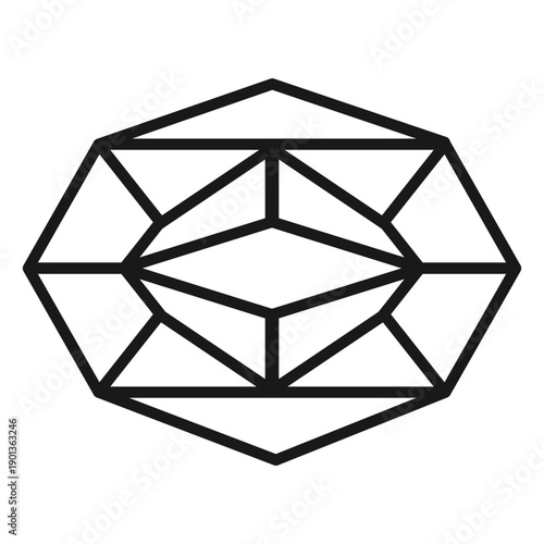 Pretty crystal stroke icon