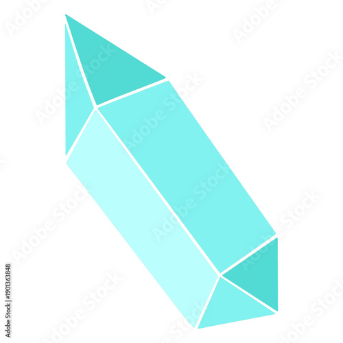 Pointy tip blue crystals