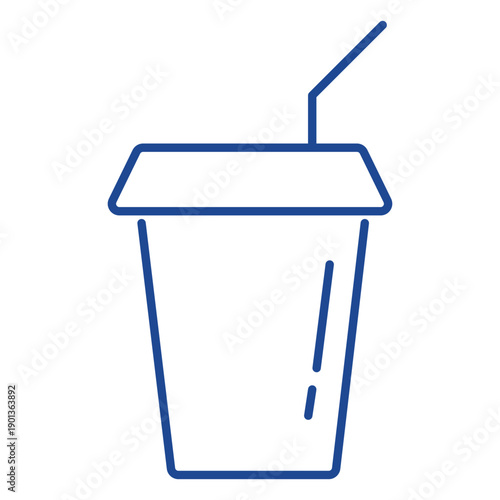 American soft drink cup stroke