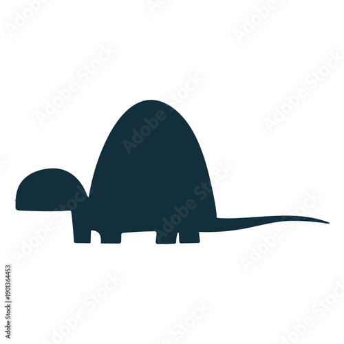 Humpback dinosaur cute silhouette