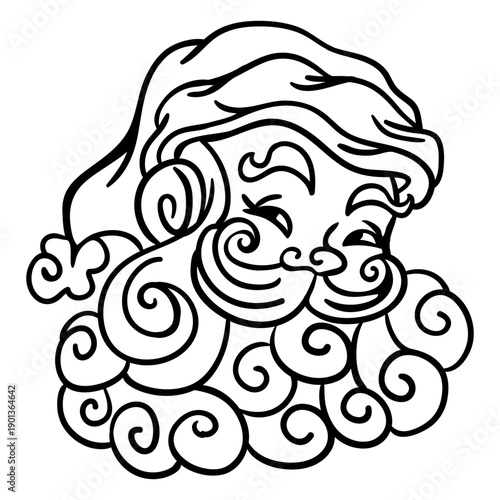 Santa smiling mandala