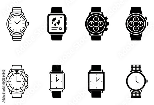 Precision on the Wrist: A curated collection of diverse wristwatches, each showcasing unique design elements, styles, and functions, ready for any occasion.