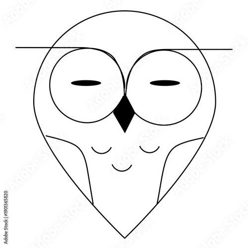 Suspicious owl stroke owl