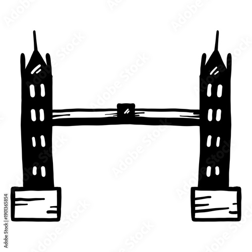 Tower bridge silhouette