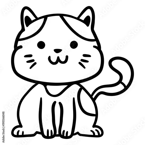 Cute cat animal stroke