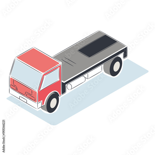 Truck without cargo isometric