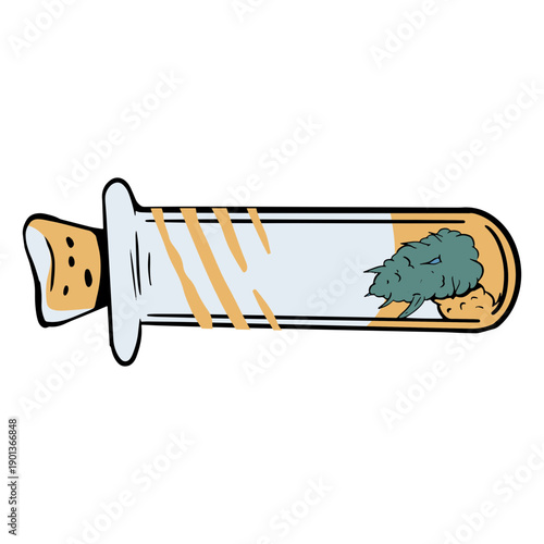 Cannabis tube illustration