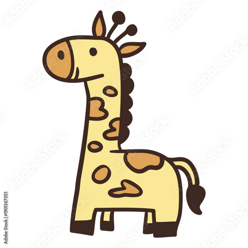 Cute giraffe animal