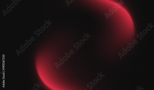 Slika na platnu Soft glowing red abstract curve light on dark background  creating moody neon vibe