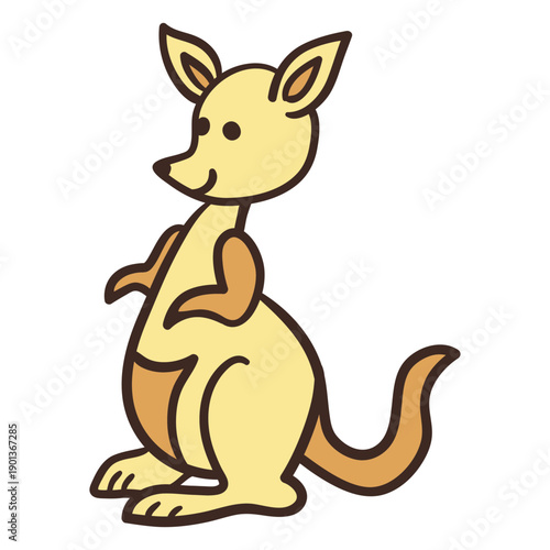 Cute kangaroo animal
