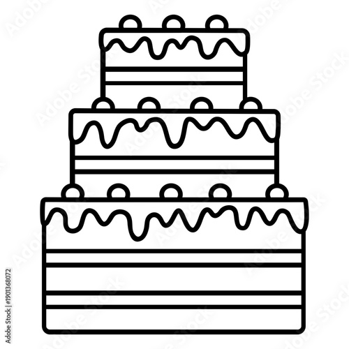 Three layered cake stroke
