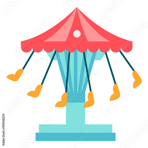 Carnival swing ride color