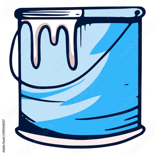 Artist paint can stroke