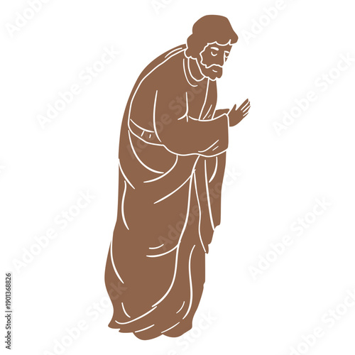 Joseph nativity character silhouette