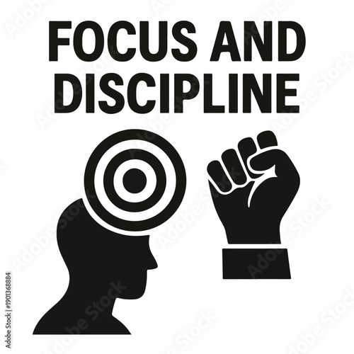 Focus and discipline silhouette